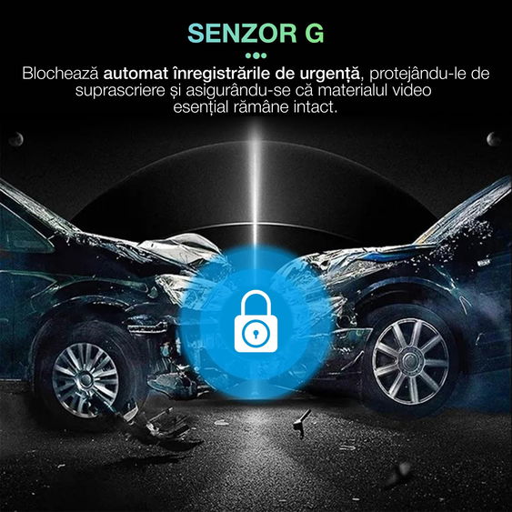 Camera auto smart, HAWIRE, LF9 Pro, HD 1080P, Android/iOS, compacta, unghi larg 170°, G-Sensor, vedere nocturna, Wifi incorporat, control vocal, Inregistrare in bucla