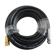 Furtun pentru curatarea tevilor de canalizare, Lungime 40m, Duza cu 4 orificii de pulverizare, Compatibil cu aparatele Karcher K2-K7