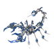 Puzzle mecanic 3D, HAWIRE DJD-009, Model scorpion DYI, Metalic, 420 piese, 18X17X11cm, Albastru