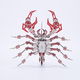 Puzzle mecanic 3D, HAWIRE DJD-009, Model scorpion DYI, Metalic, 420 piese, 18X17X11cm, Rosu 