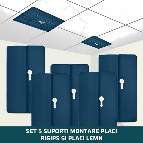 Set 5 suporti pentru fixarea placilor de rigips si lemn, HAWIRE FG-55, Dimensiune 150 x 85mm